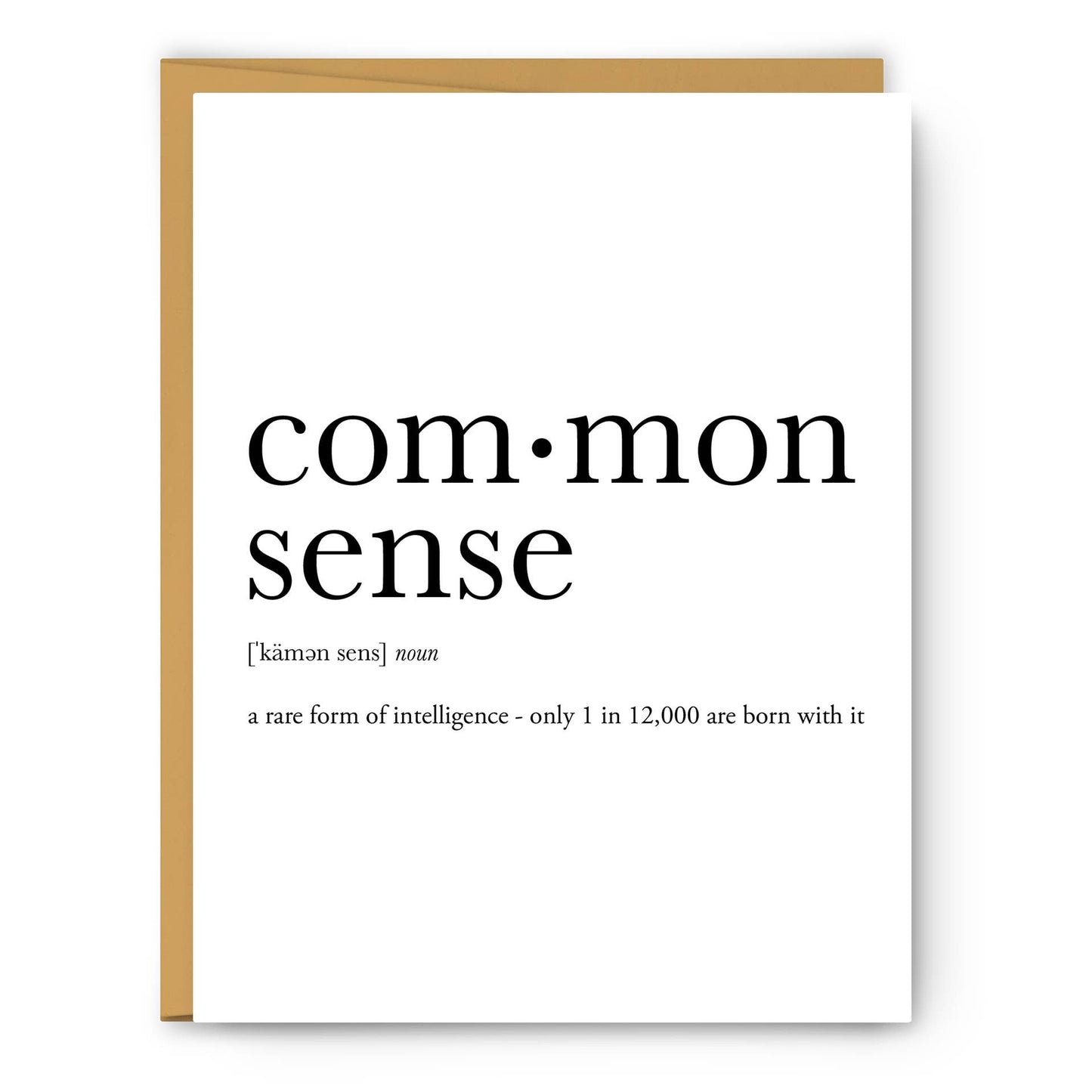 Footnotes - Common Sense Definition - Greeting Card - Mellow Monkey