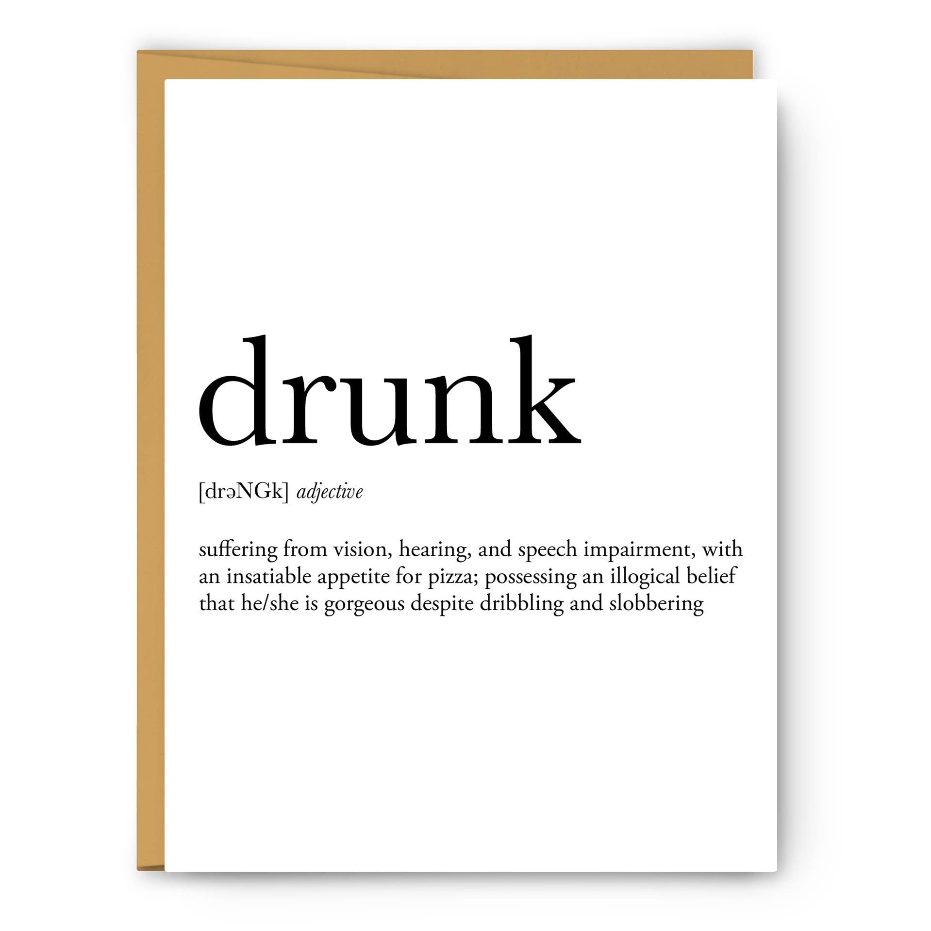 Footnotes - Drunk Definition - Greeting Card - Mellow Monkey