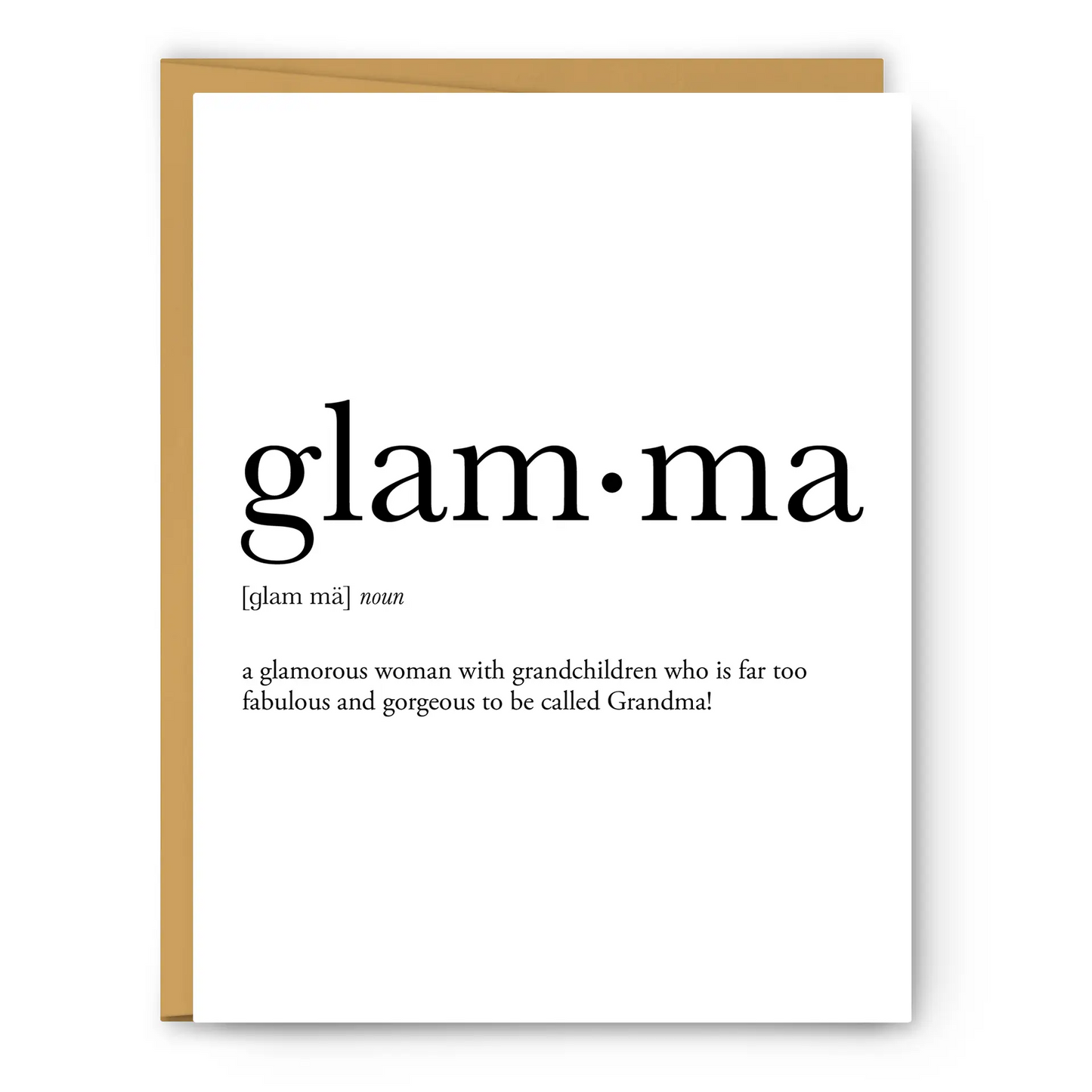 Footnotes - Glamma Definition - Greeting Card - Mellow Monkey