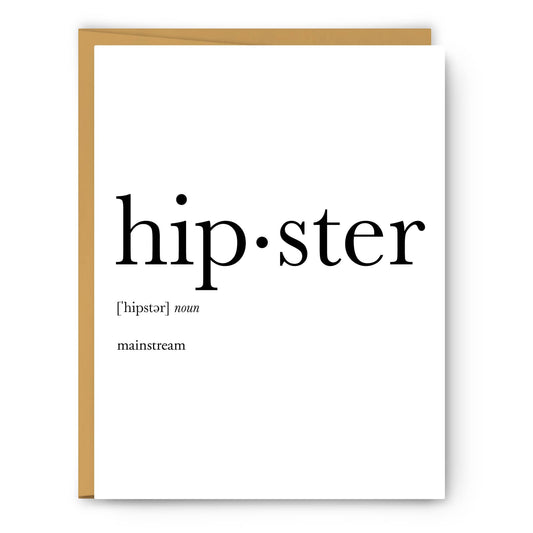 Footnotes - Hipster Definition - Greeting Card - Mellow Monkey