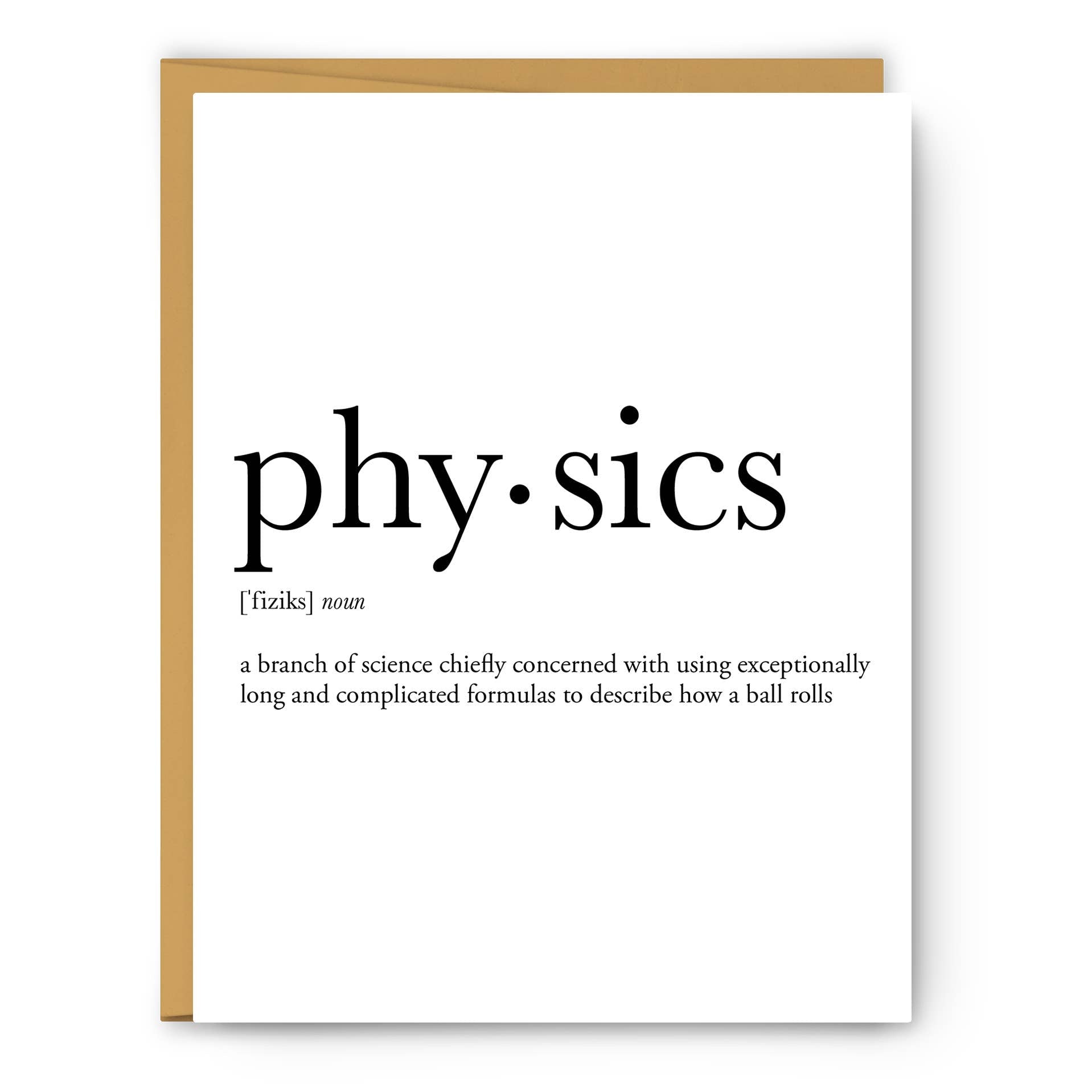 Footnotes - Physics Definition - Greeting Card - Mellow Monkey