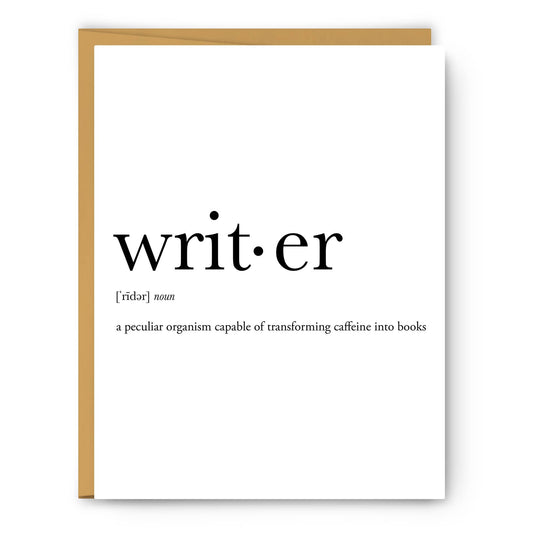 Footnotes - Writer Definition - Greeting Card - Mellow Monkey