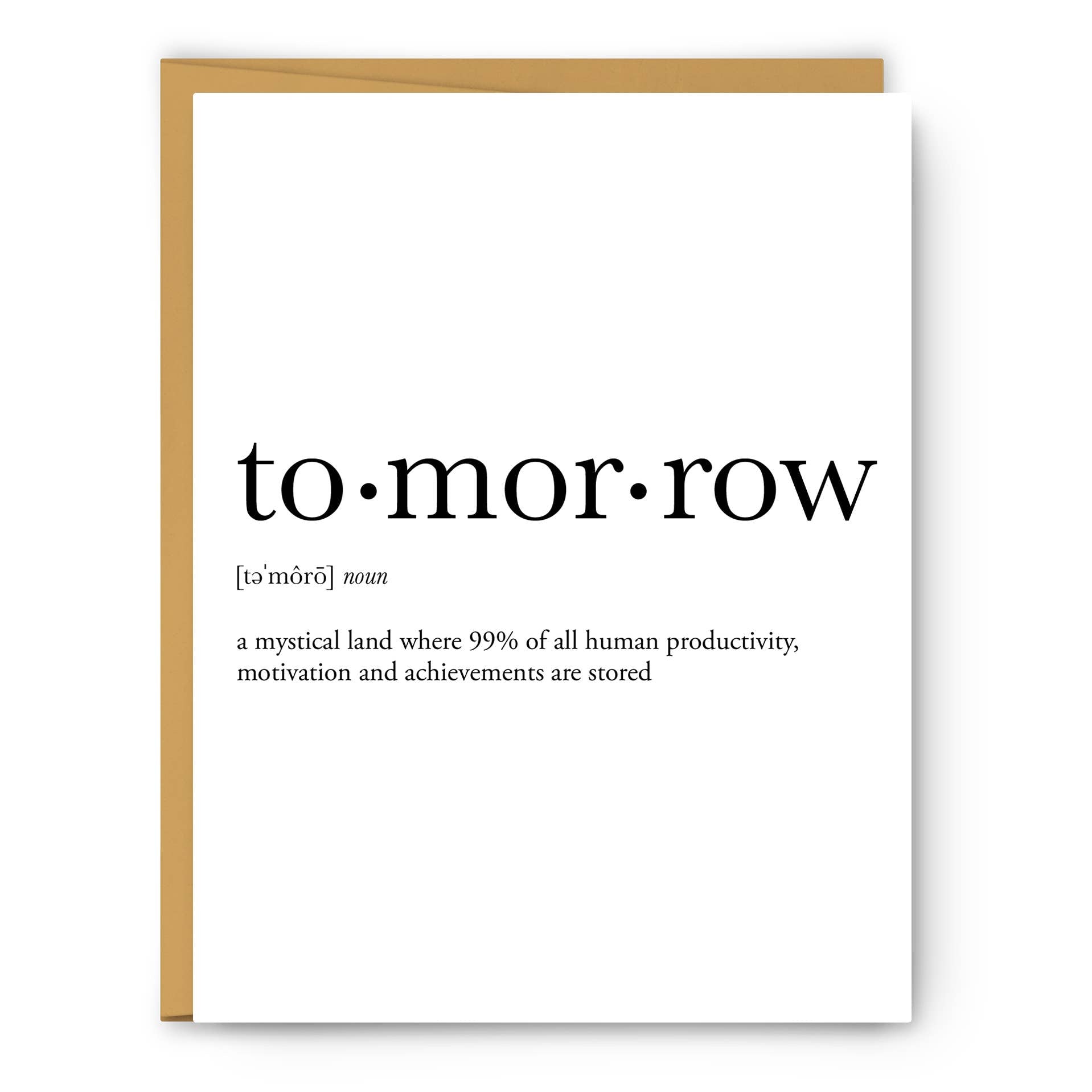 Footnotes - Tomorrow Definition - Greeting Card - Mellow Monkey