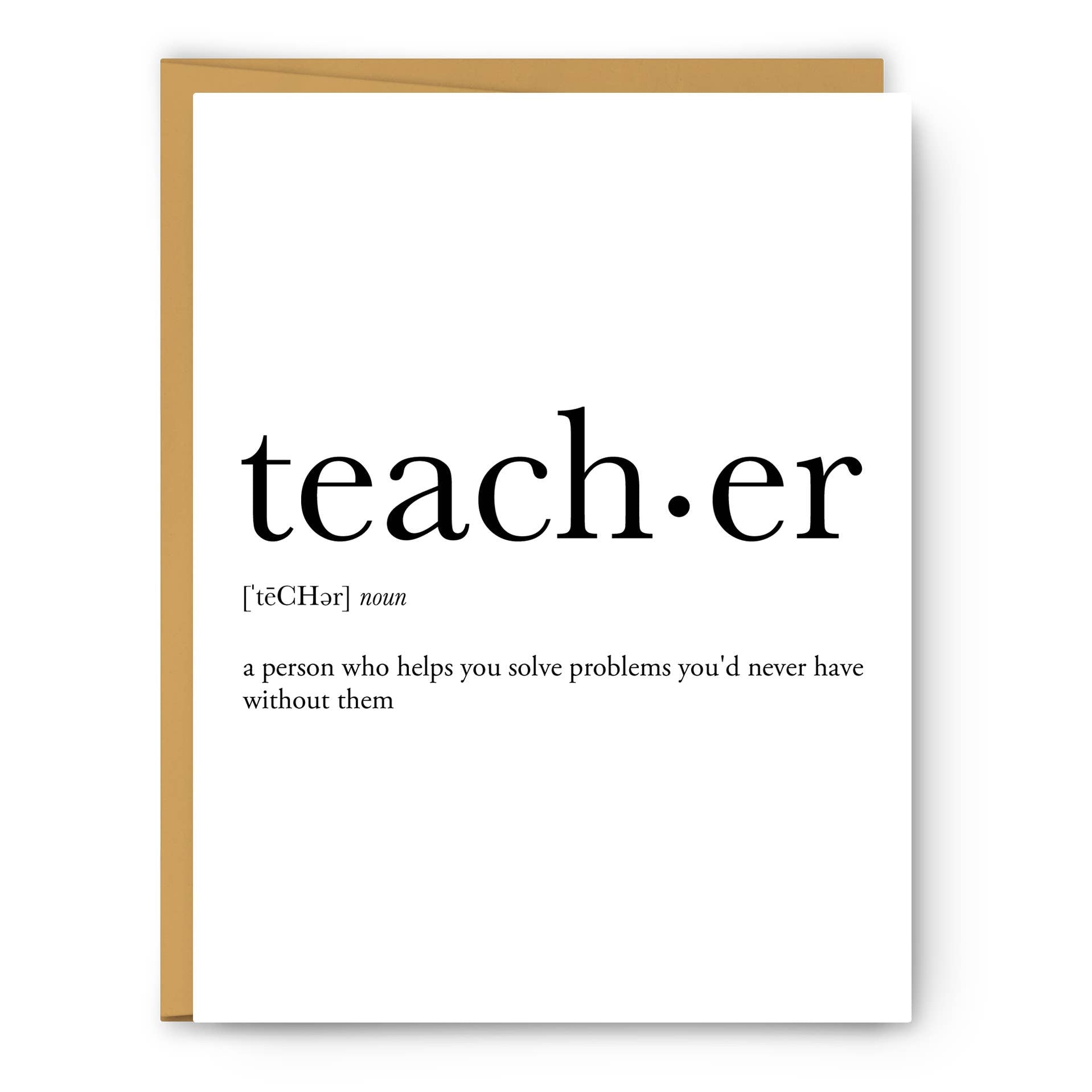 Footnotes - Teacher Definition - Greeting Card - Mellow Monkey