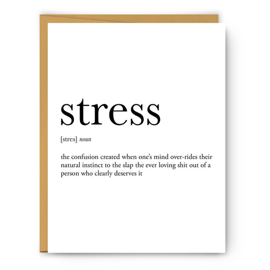 Footnotes - Stress Definition - Greeting Card - Mellow Monkey