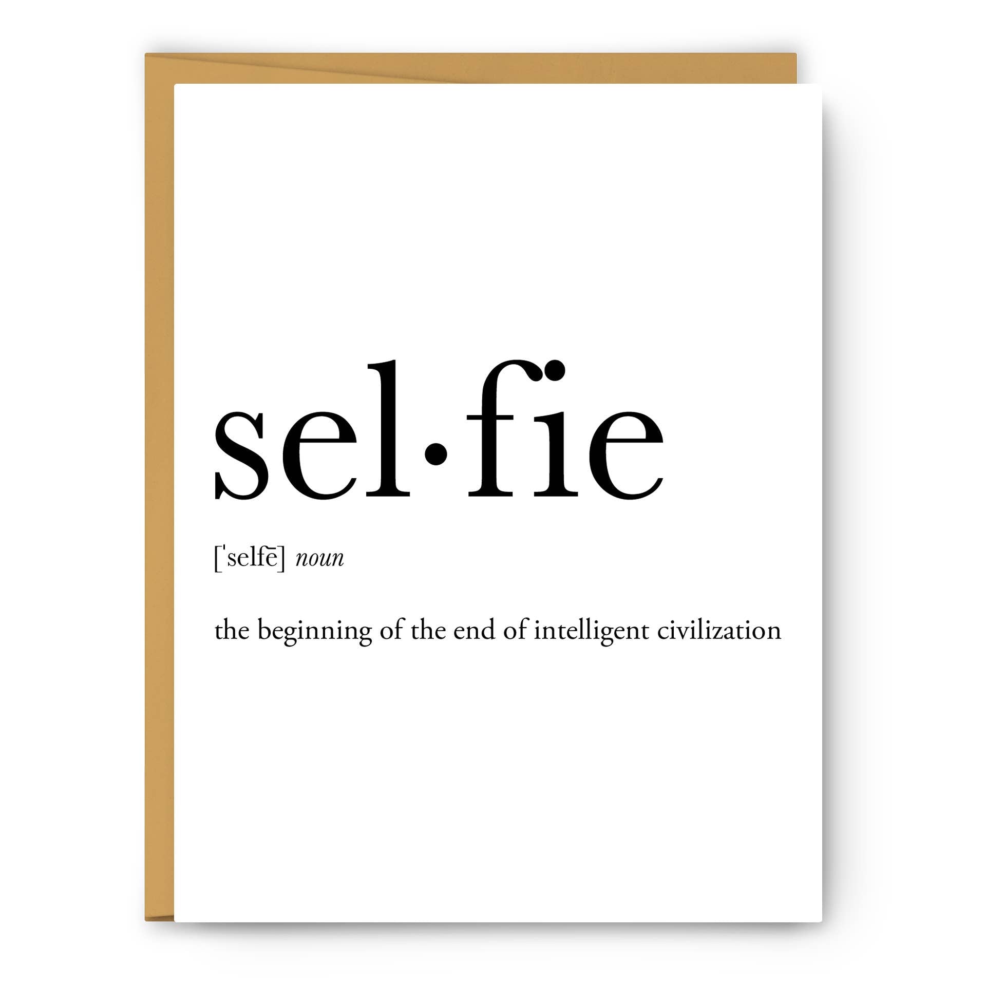 Footnotes - Selfie Definition - Greeting Card - Mellow Monkey