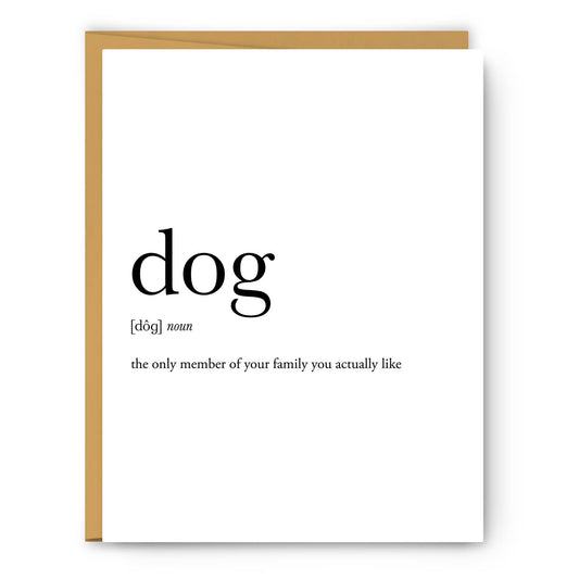 Footnotes - Dog Definition - Greeting Card - Mellow Monkey