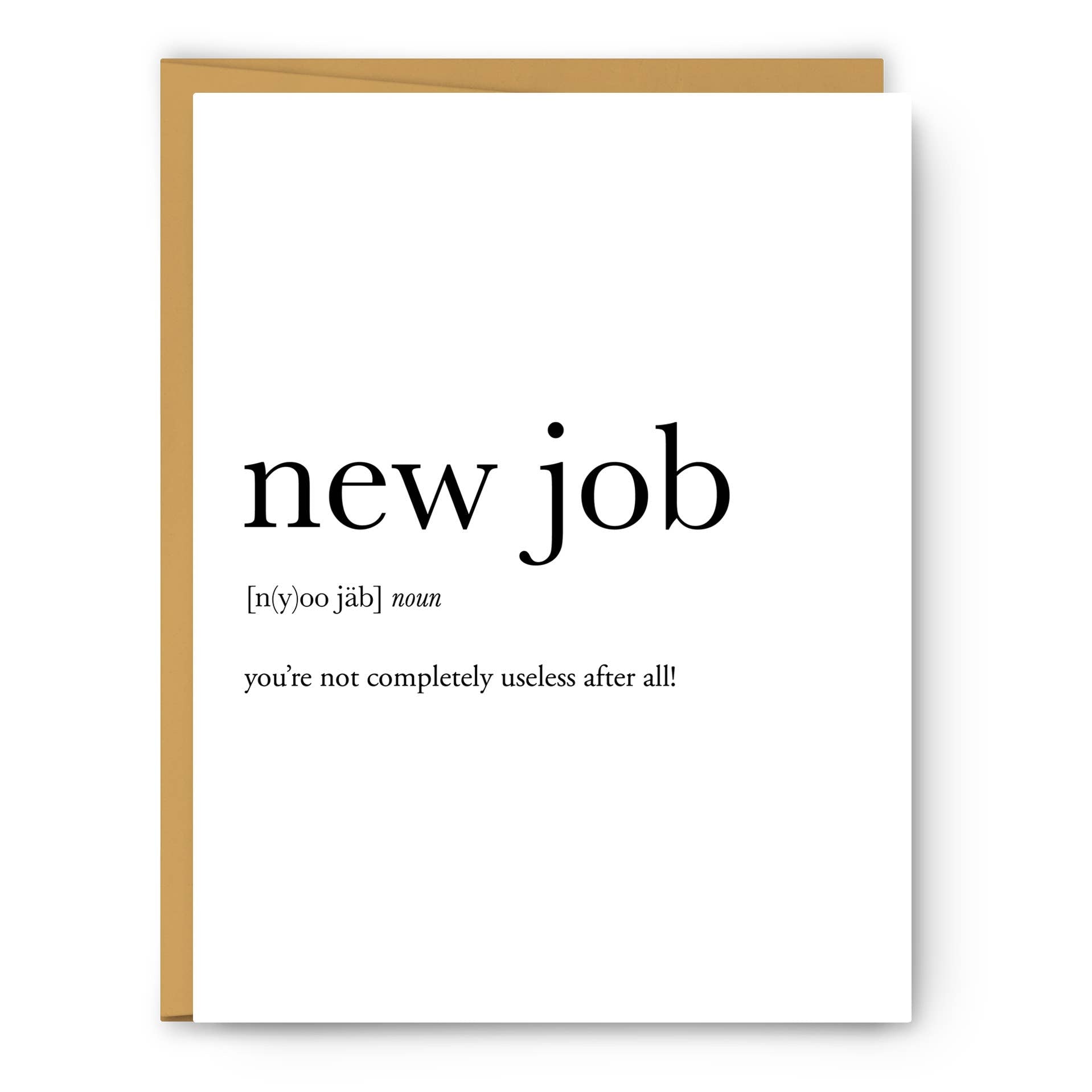 Footnotes - New Job Definition - Greeting Card - Mellow Monkey
