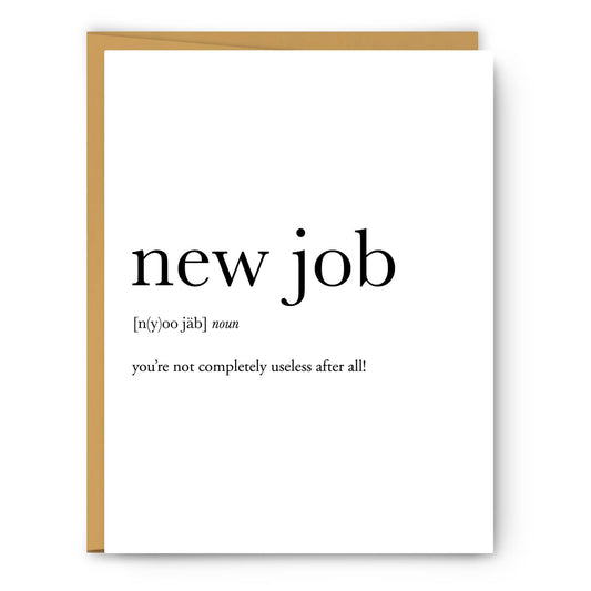 Footnotes - New Job Definition - Greeting Card - Mellow Monkey