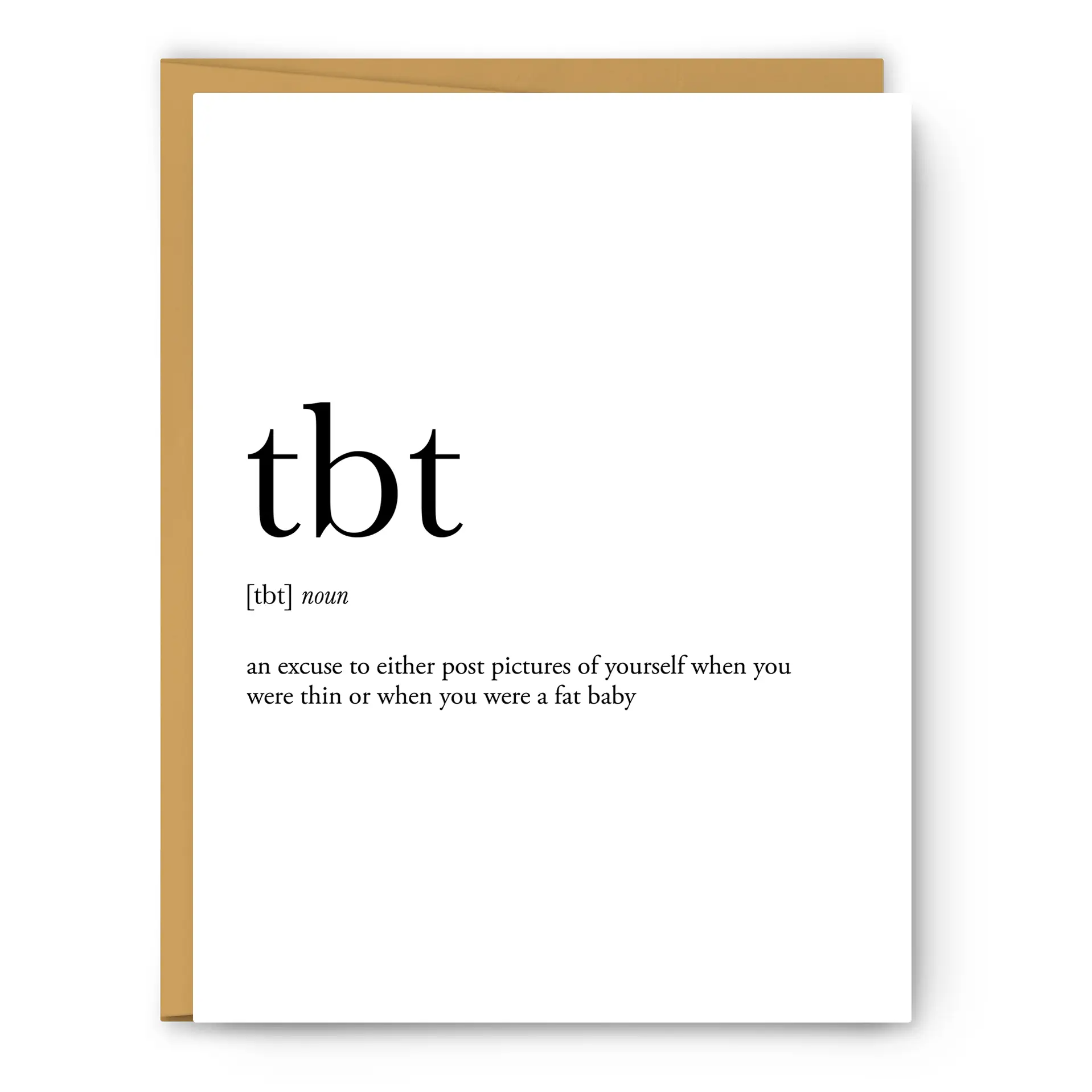 Footnotes - TBT Definition - Greeting Card - Mellow Monkey