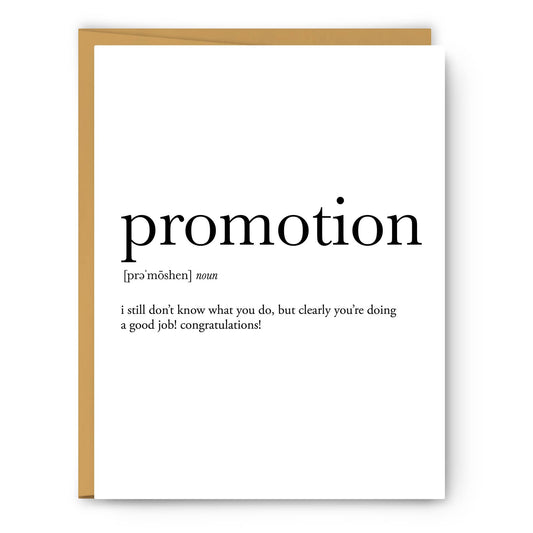 Footnotes - Promotion Definition - Greeting Card - Mellow Monkey