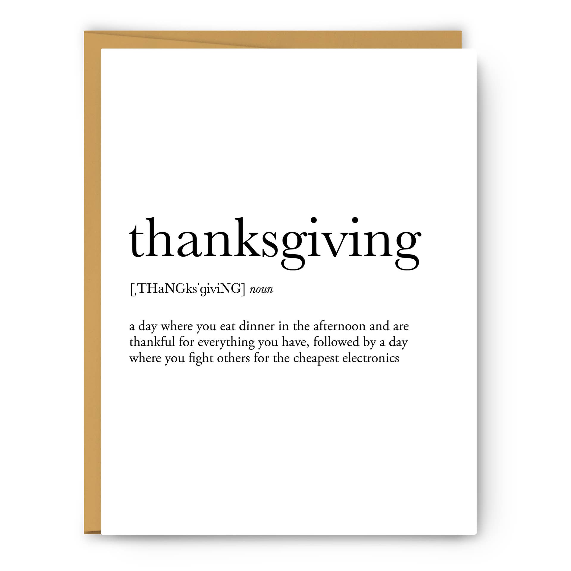Footnotes - Thanksgiving Definition - Greeting Card - Mellow Monkey