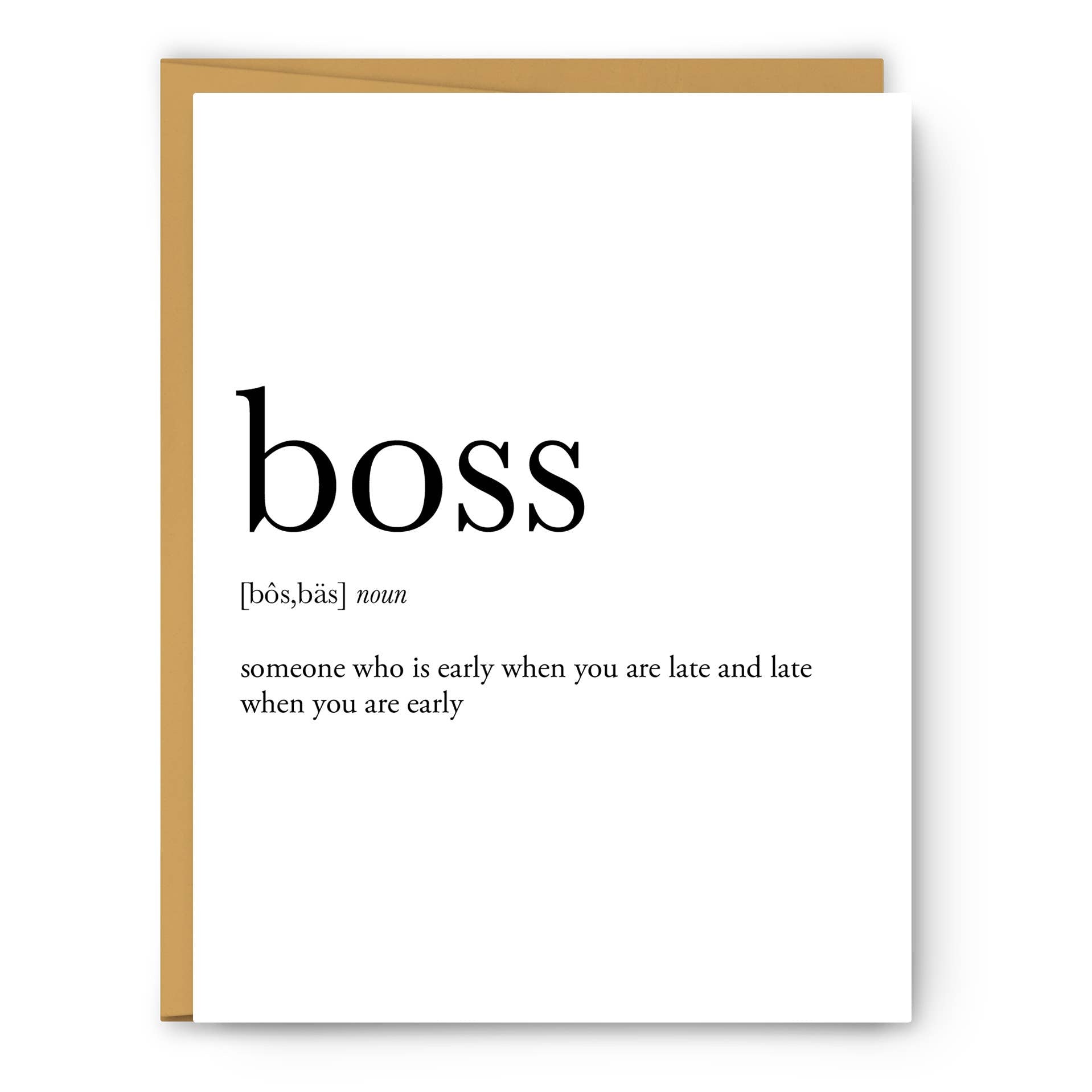 Footnotes - Boss  Definition - Greeting Card - Mellow Monkey