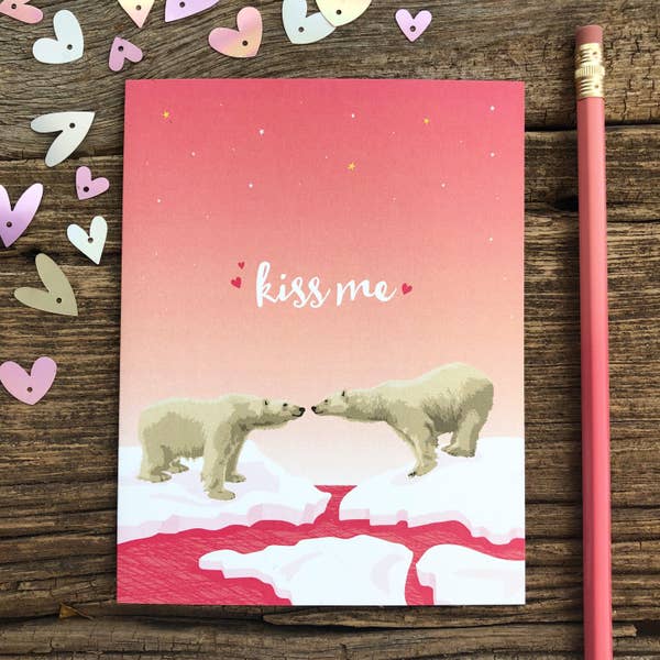 Kiss Me Polar Bears - Greeting Card - Mellow Monkey