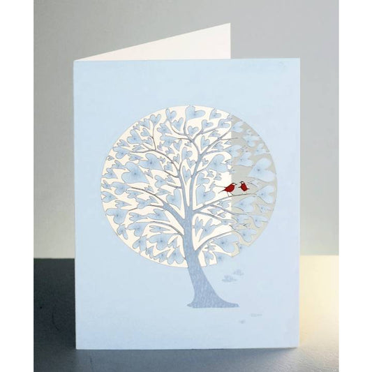 Shadywood Designs - Two Love Birds in Tree - Laser Cut Greeting Card - Mellow Monkey