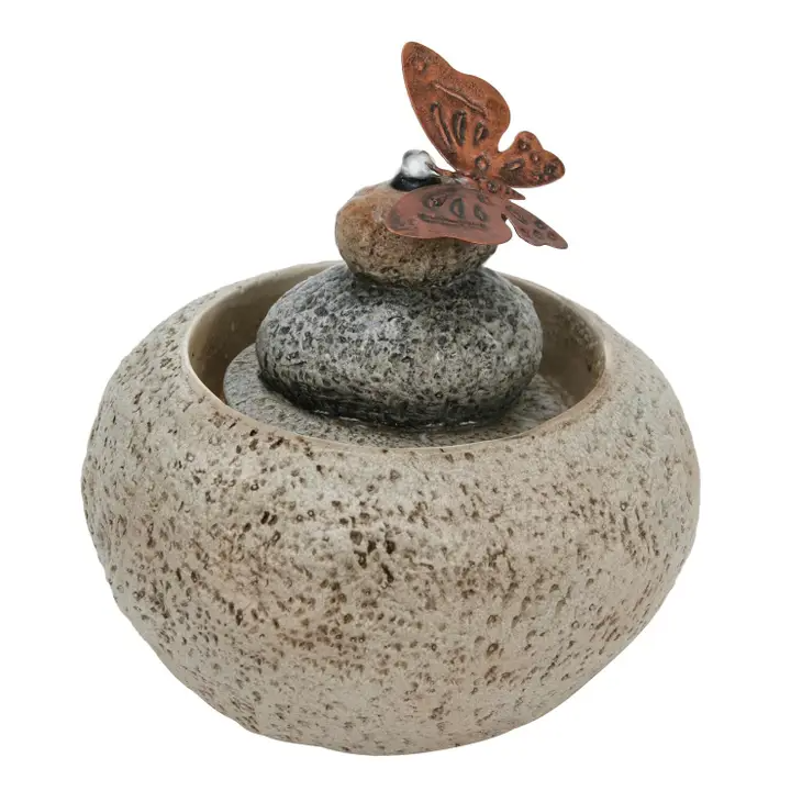 Stonecarved Cairn Fountain - 7.25 Inches - Mellow Monkey