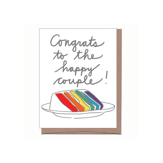 Rainbow Cake - Wedding Card - Mellow Monkey