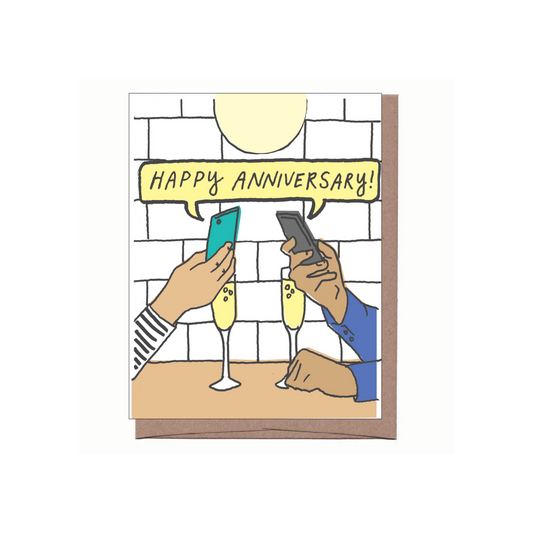 Phones Card - Anniversary Card - Mellow Monkey