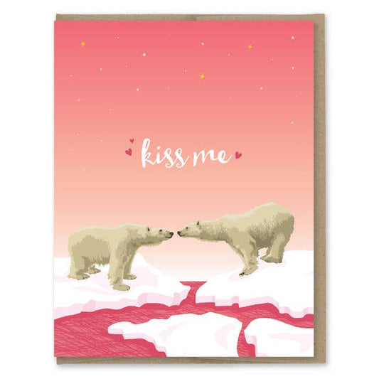 Kiss Me Polar Bears - Greeting Card - Mellow Monkey