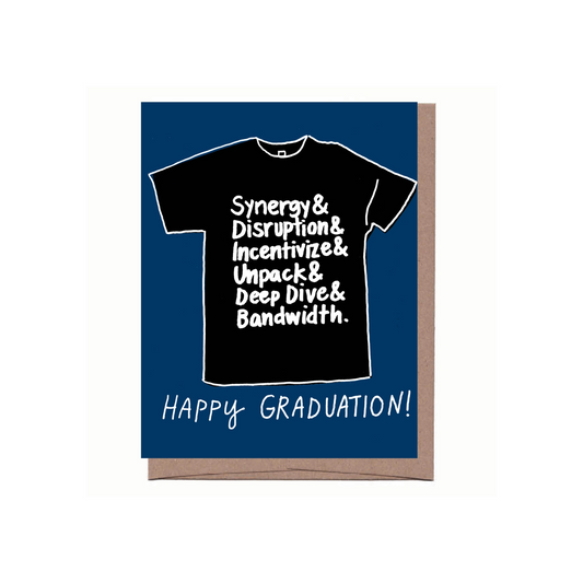 Grad Tee - Greeting Card - Mellow Monkey