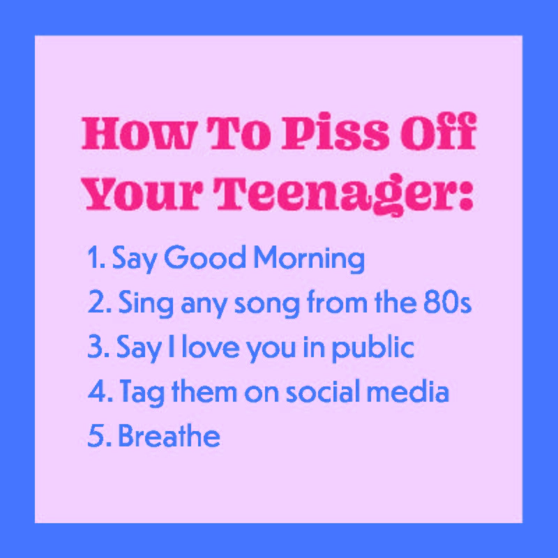 How To Piss Off Your Teenager... - Coaster - 4-in - Mellow Monkey