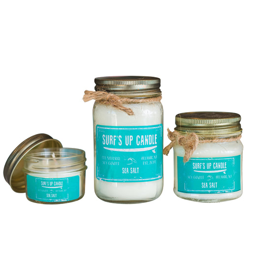 Surf's Up - Sea Salt Mason Jar Candle - Mellow Monkey