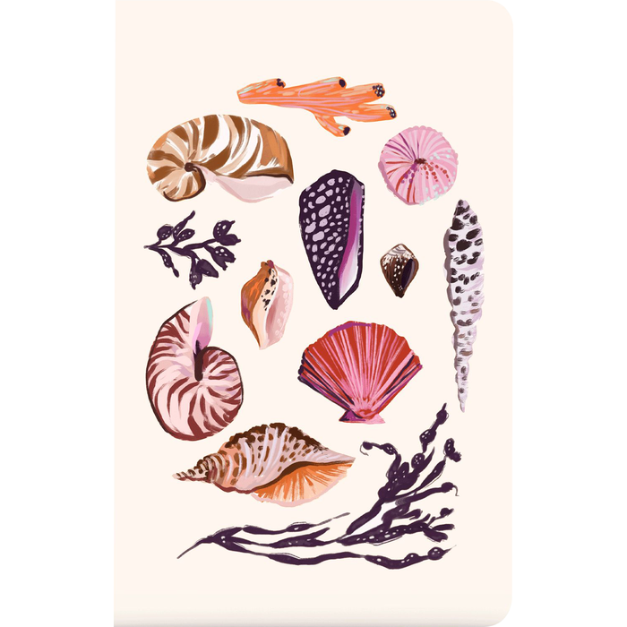 Denik Seashells - Classic Layflat Notebook Journal - 8-1/4-in - Mellow Monkey