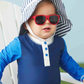 Toddler Striped Hat & Sunglasses Set - Mellow Monkey
