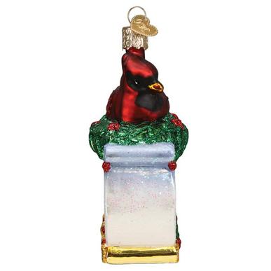 OId World Christmas - In Loving Memory - Memorial Cardinal Ornament - 4-1/4-in - Mellow Monkey