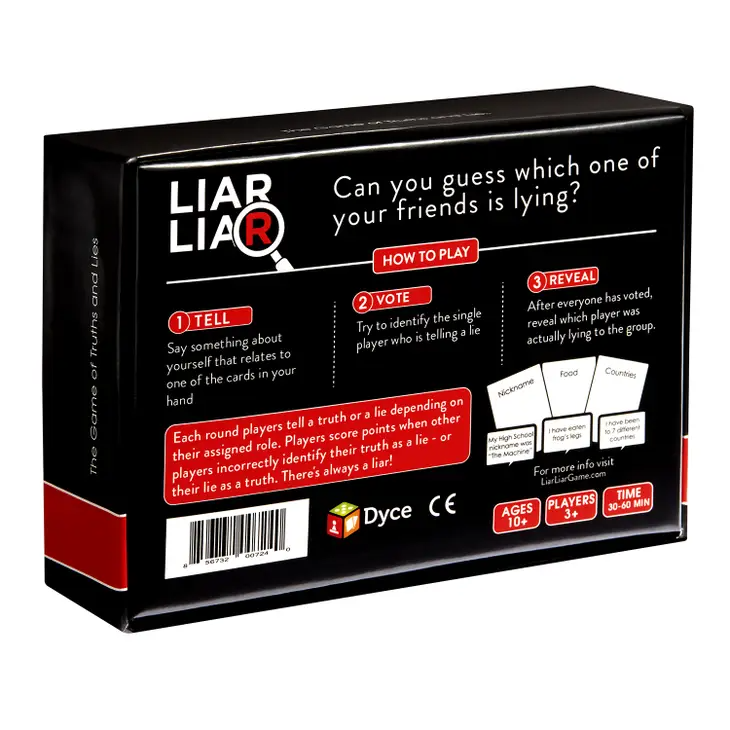 Liar Liar - The Family Friendly Game of Truths and Lies - Mellow Monkey