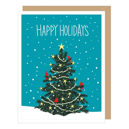 Holiday Tree Christmas Card - Mellow Monkey