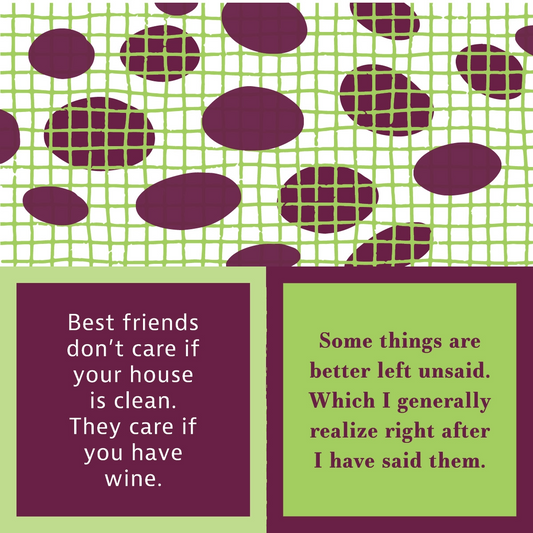 Double Sided Cocktail Napkin - Best Friends - Mellow Monkey