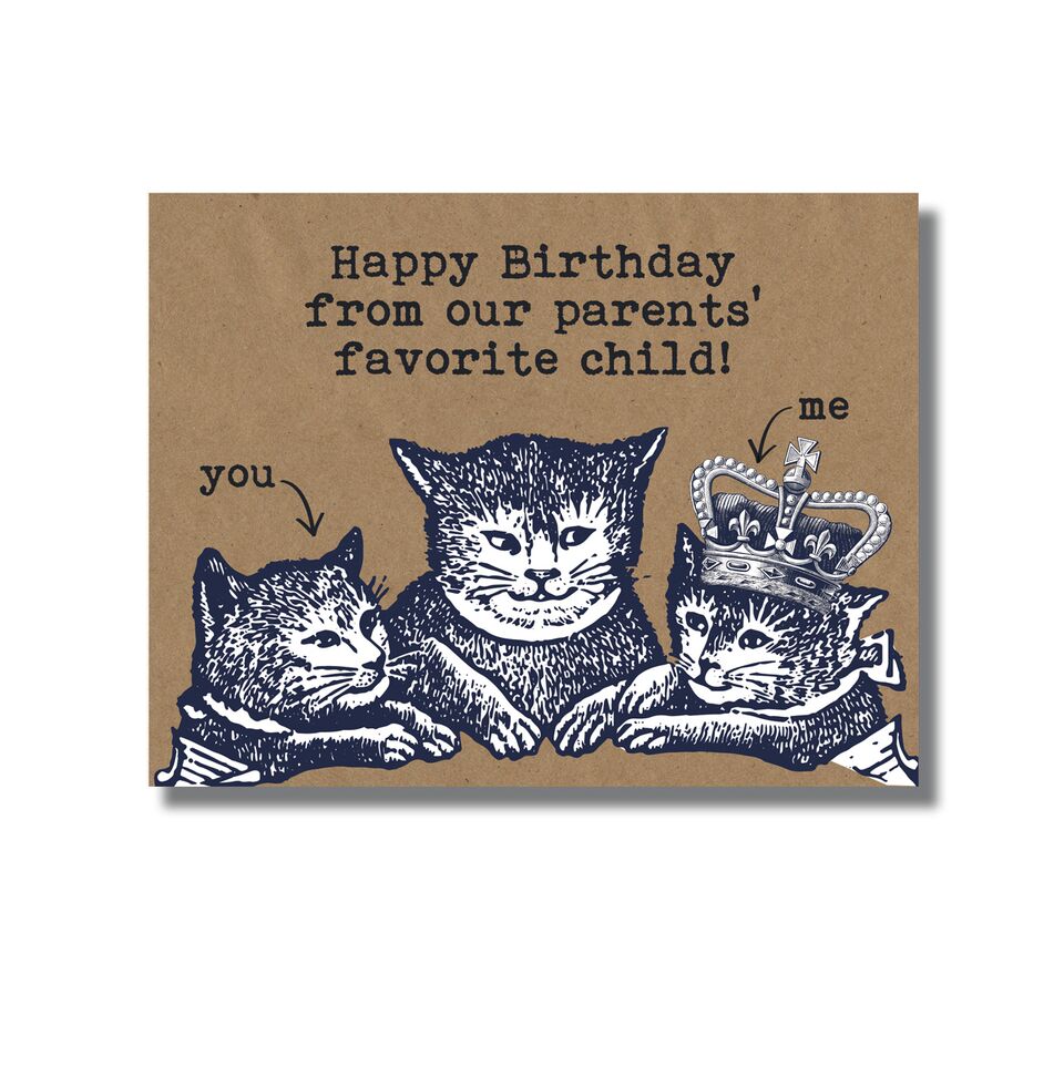 Favorite Child Birthday Card - Mellow Monkey