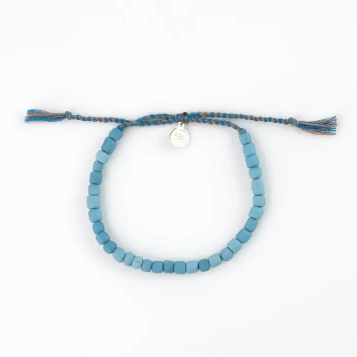 Labuan Beaded Bracelet - Blue – Mellow Monkey