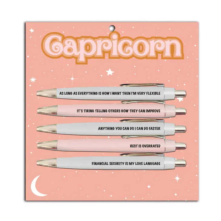 Capricorn - 5 Pen Astrology Set - Mellow Monkey