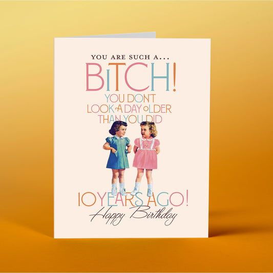 10 Years  - Birthday Card - Mellow Monkey