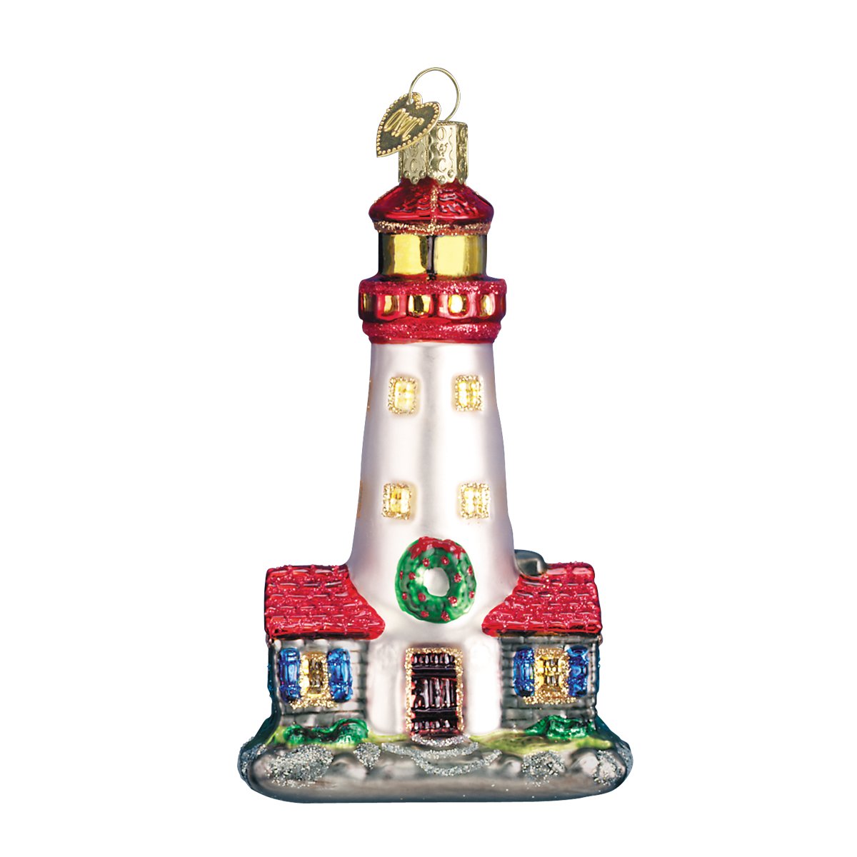 OId World Christmas - Lighthouse Ornament - 4-1/4-in - Mellow Monkey