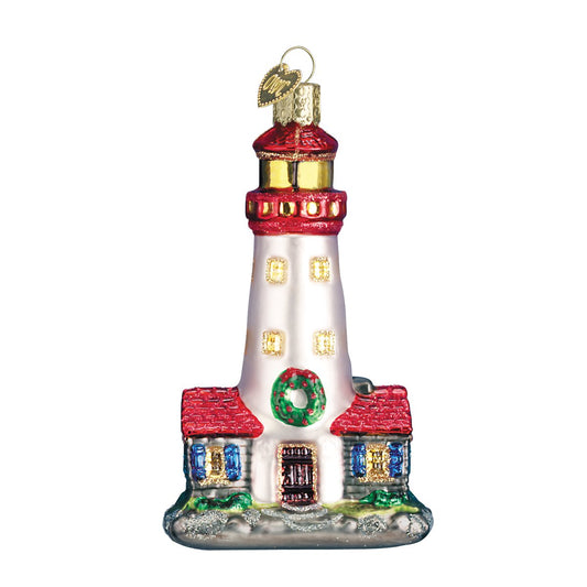 OId World Christmas - Lighthouse Ornament - 4-1/4-in - Mellow Monkey