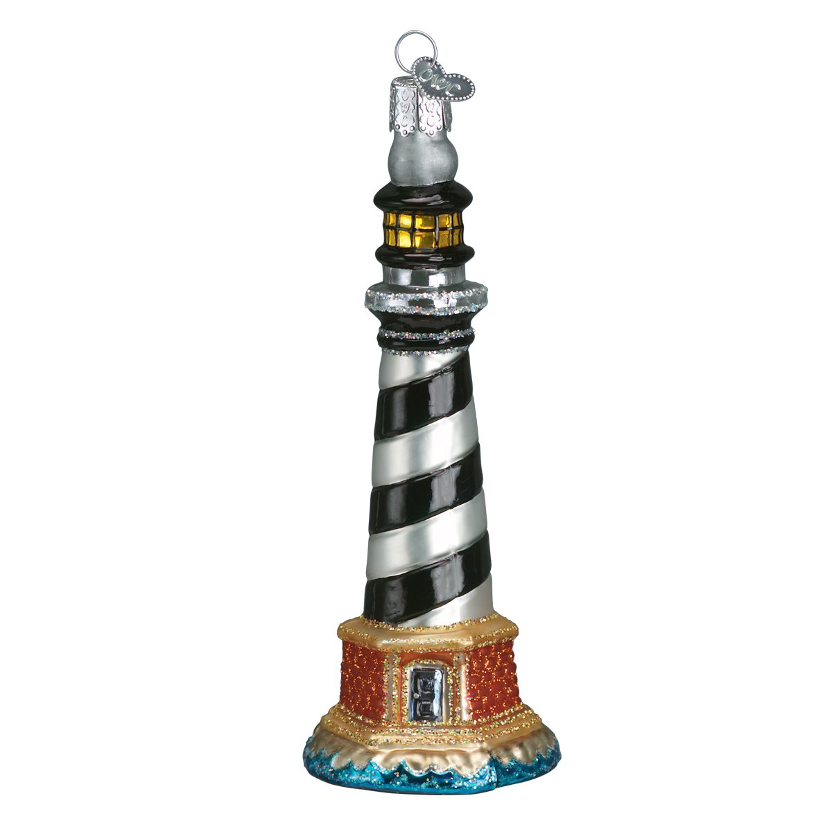 OId World Christmas - Cape Hatteras Lighthouse Ornament - 5-1/2-in - Mellow Monkey