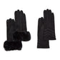 Black Microsuede Gloves with Stitched Detail - Assortment of 2 - Mellow Monkey