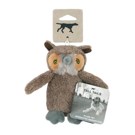 Baby Owl Dog Toy With Squeaker - 6-in - Mellow Monkey