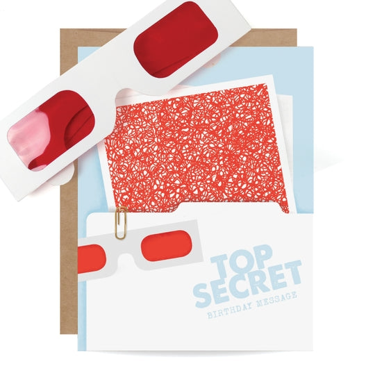 Top Secret - Secret File Decoder Greeting Card - Mellow Monkey