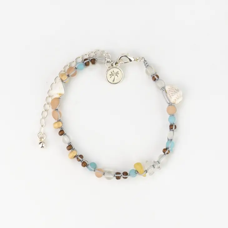 Nixie Beaded Bracelet - Blue - Mellow Monkey