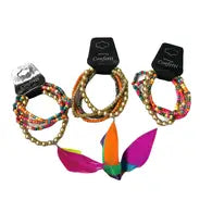 Beaded Bracelet Set w/ Feather - 2 Styles - Mellow Monkey