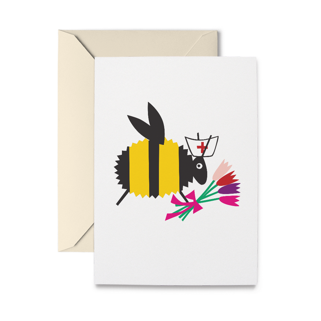 Nurse Bee - Greeting Card - Mellow Monkey