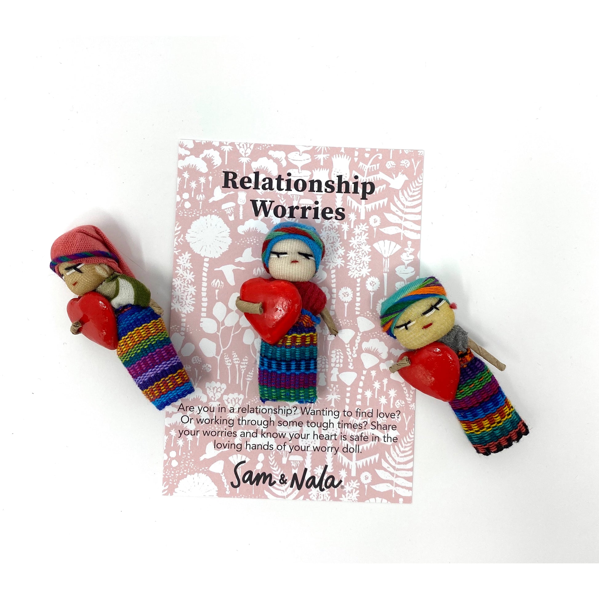 Handcrafted Guatemalan Worry Dolls (Set of 4), 'Loving Friends