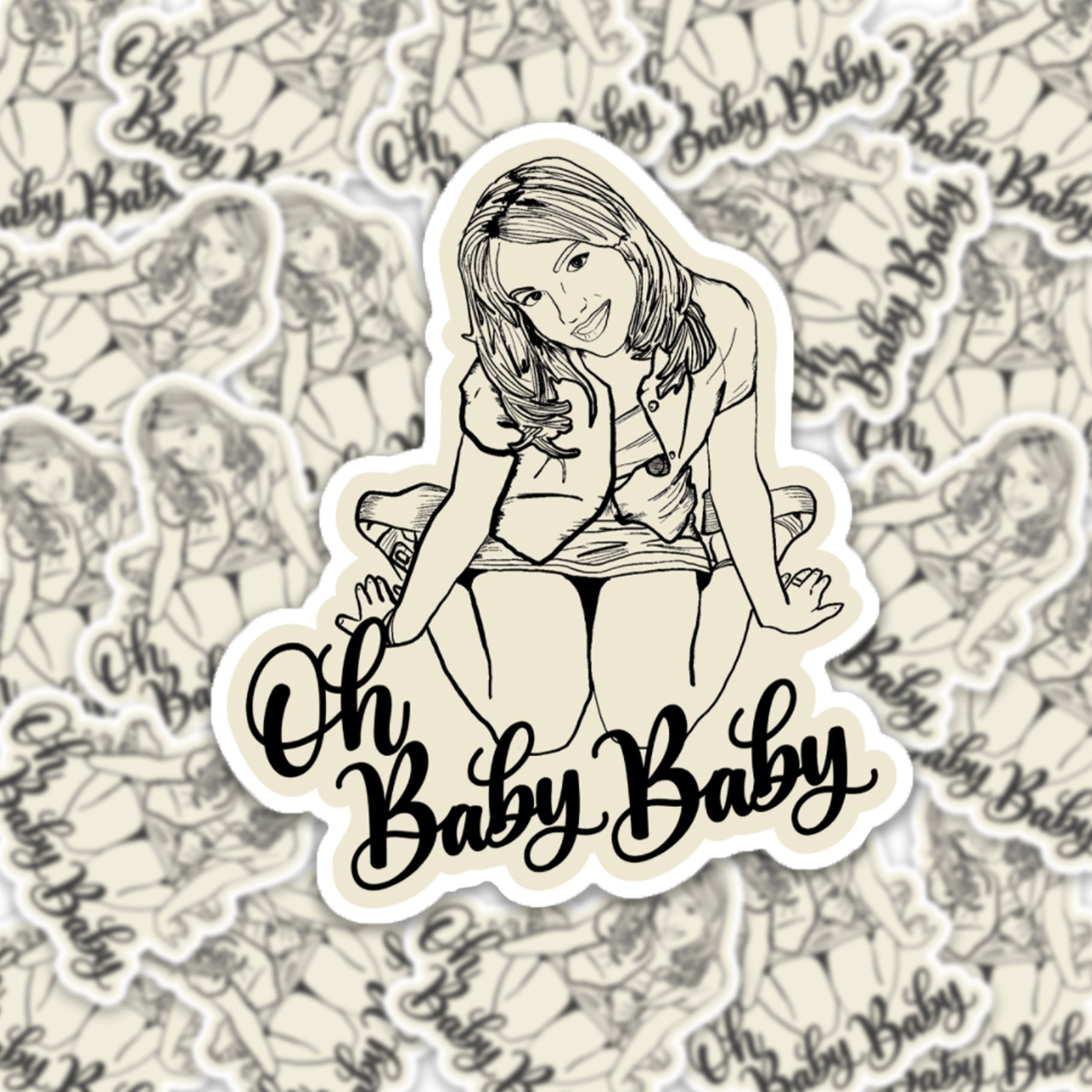 Oh Baby Baby - Vinyl Decal Sticker - Mellow Monkey