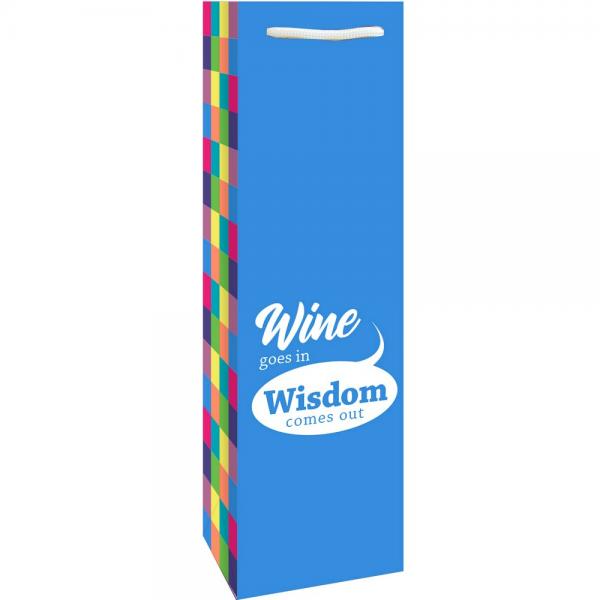 Wine Goes In, Wisdom Comes Out - Wine Gift Bag - Mellow Monkey