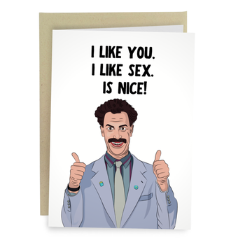 I Like You. I Like Sex. Is Nice! - Greeting Card - Mellow Monkey