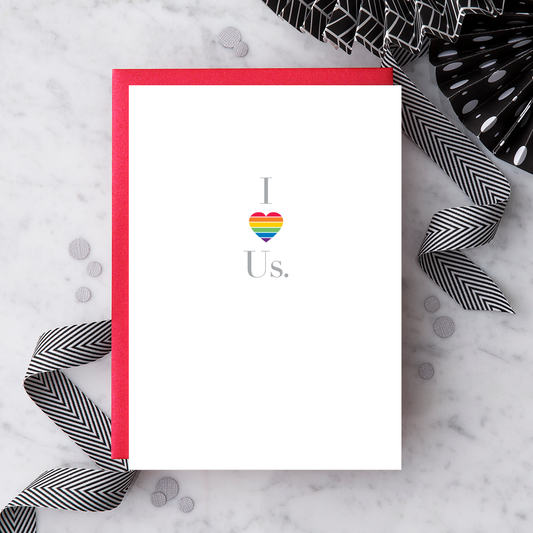 I Love Us - Rainbow Heart - Greeting Card - Mellow Monkey